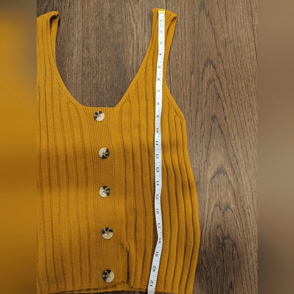 Primark Gold knit tank / vest size small - Picture 3 of 5